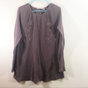 Soft Surroundings Tunic Top Embroidered Size L